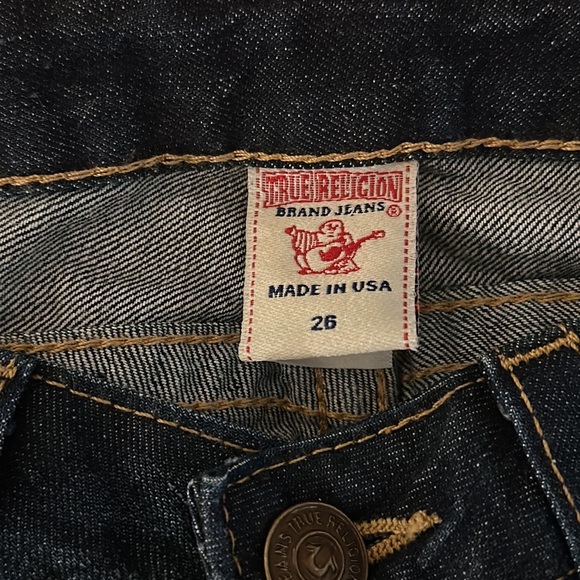 TRUE RELIGION Billy Baha Mexican Blanket Pocket flap jeans women size 26 - Picture 8 of 12